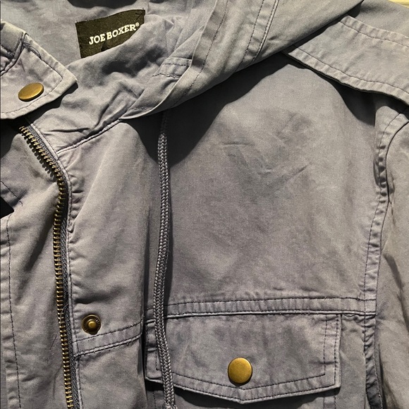 Joe Boxer Blue Trench Coat - Picture 3 of 4